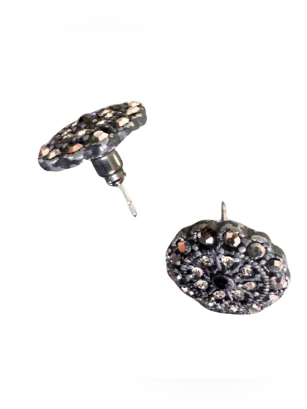 $5 Flash Sale 10 mm lil’ black mirrored post earrings